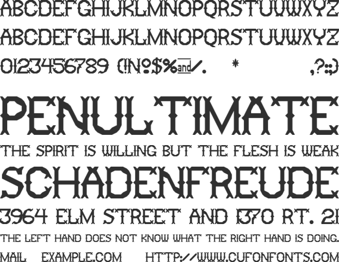 Ringling font preview