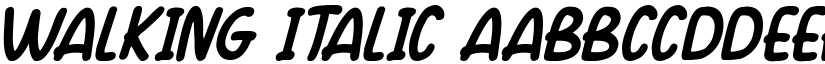 Walking Italic font