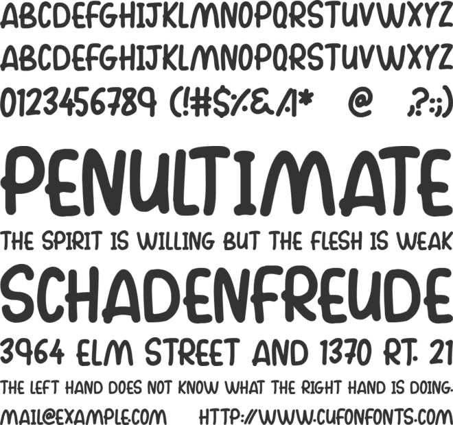 Walking font preview