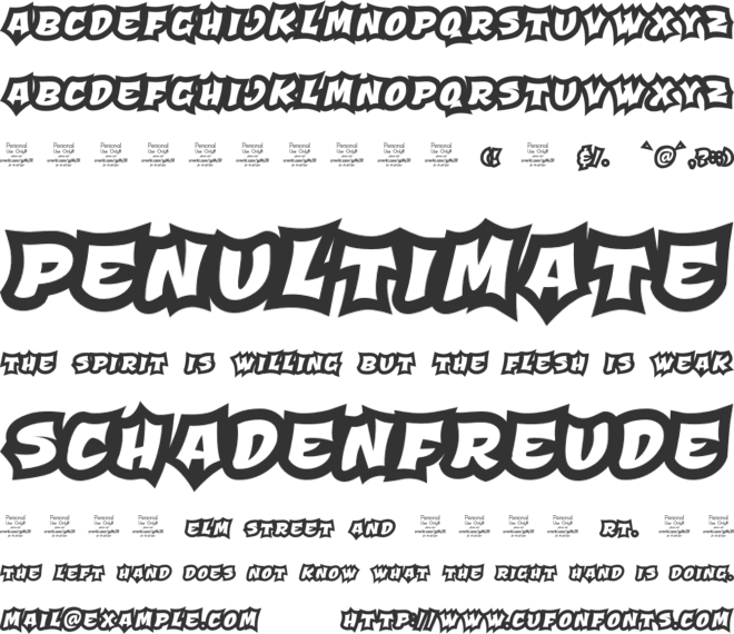 Qaddal Personal Use font preview