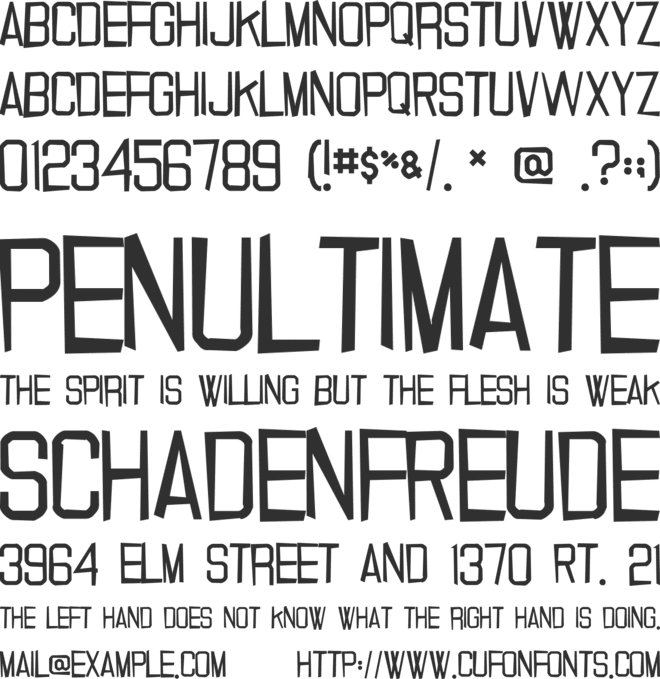 20000 Dollar Bail font preview