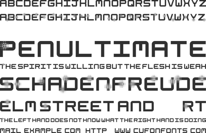 Spacetime font preview