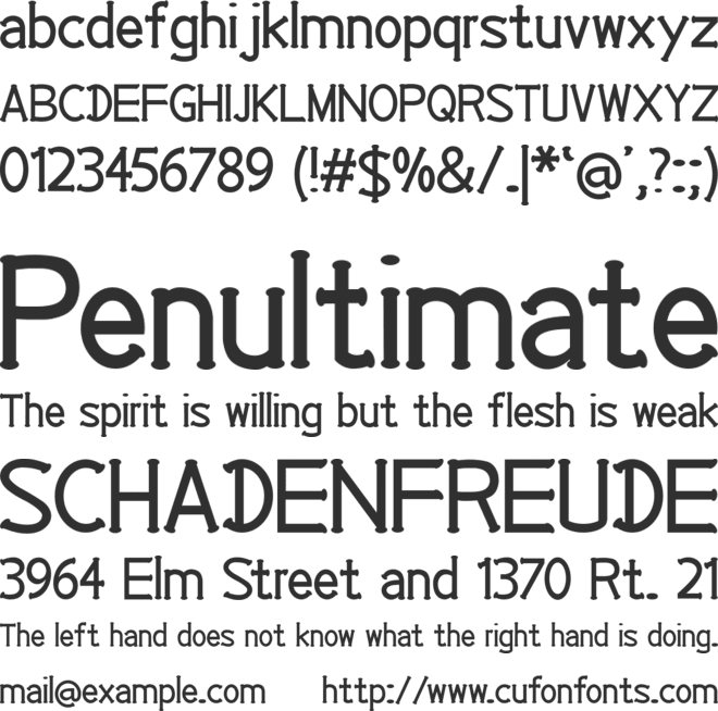 EP Roundie font preview