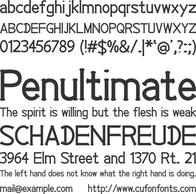 EP Roundie font preview
