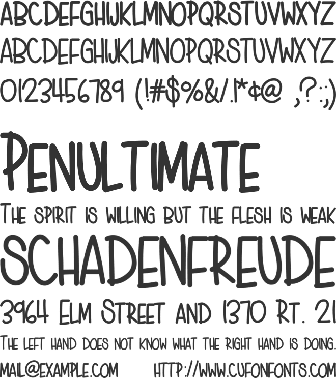 HelloCartoon font preview