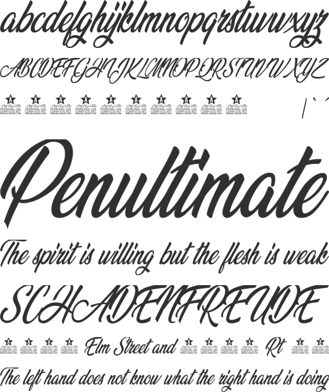 Wonderful Night Personal Use font preview
