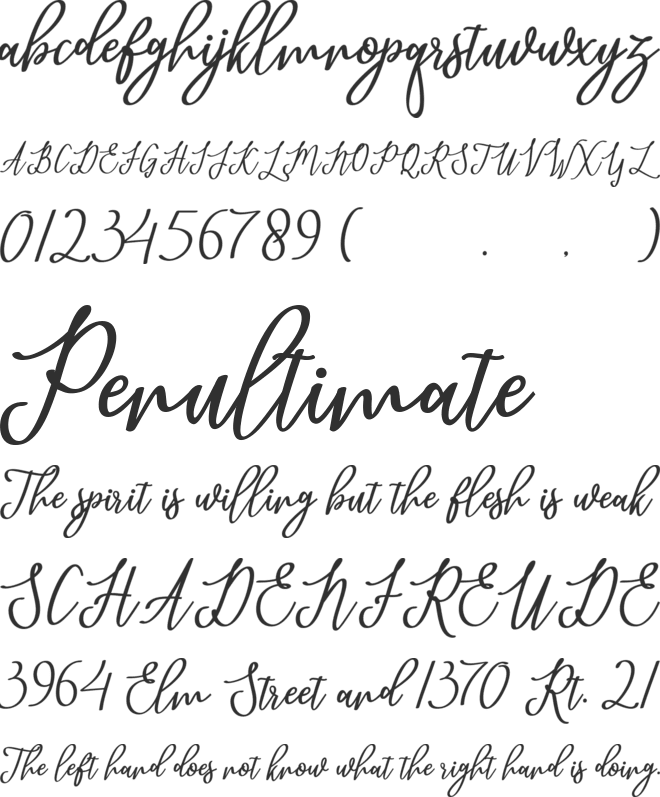Javelyn font preview