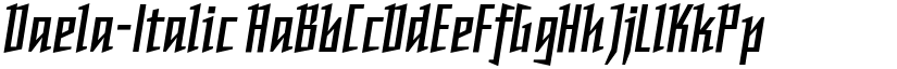 Daela-Italic font