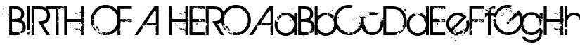BIRTH OF A HERO font