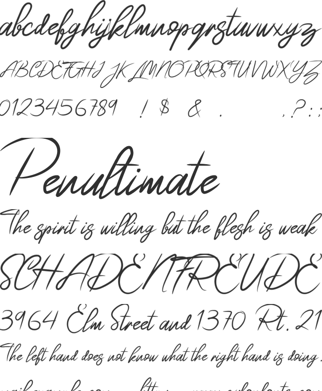 The Youther font preview