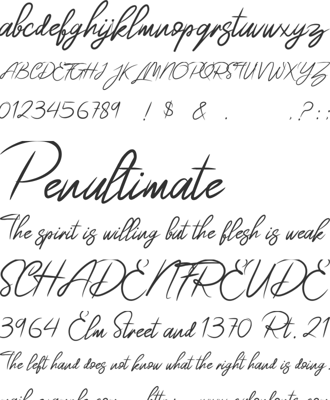 The Youther font preview