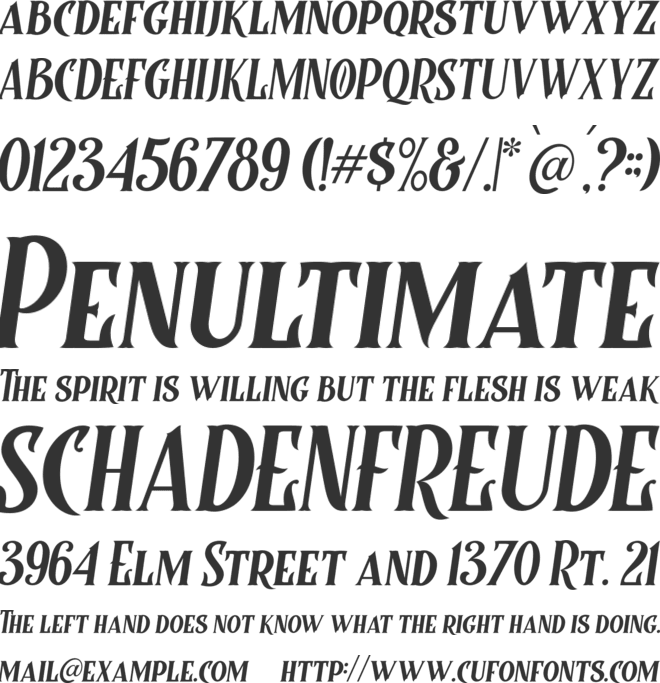 Controwell font preview