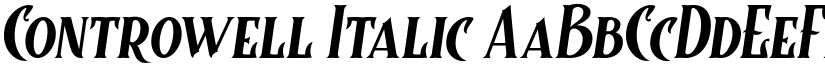 Controwell Italic font
