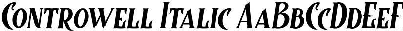 Controwell Italic font