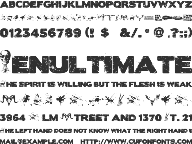 The Blood Shack font preview