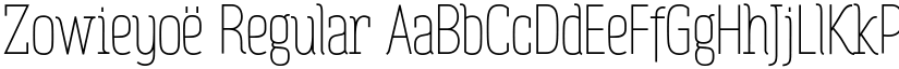 Zowieyoë Regular font