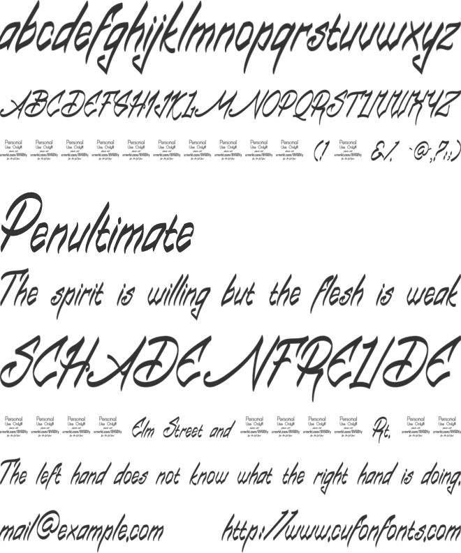 Babball Personal Use font preview