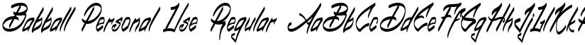 Babball Personal Use Regular font