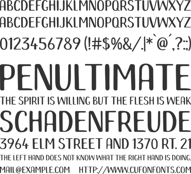 Mango Chutney font preview