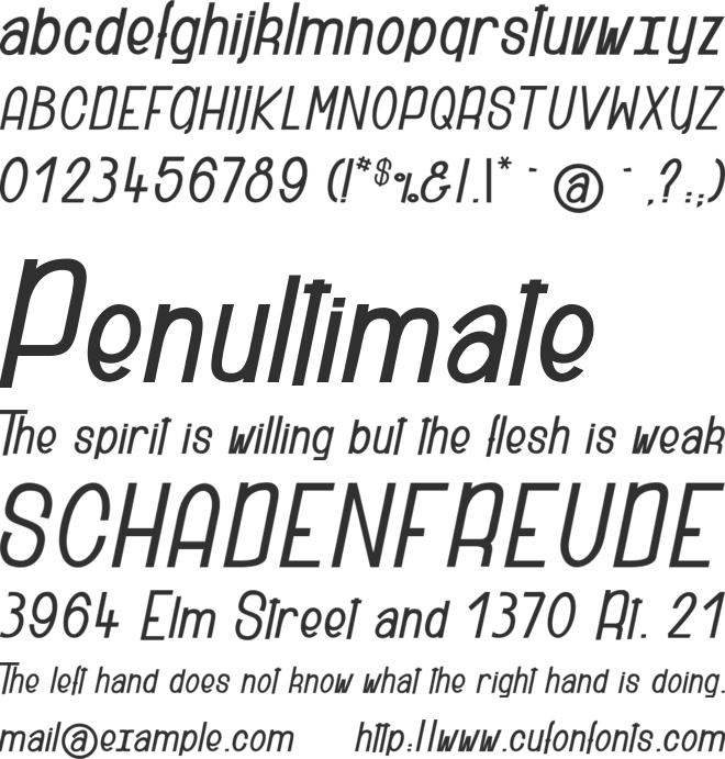Ridiculous font preview