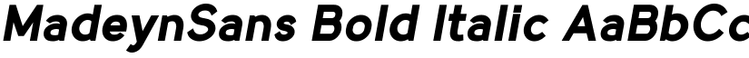 MadeynSans Bold Italic font