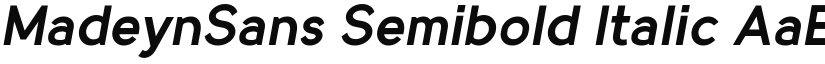 MadeynSans Semibold Italic font