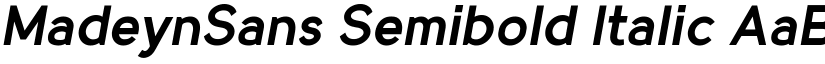 MadeynSans Semibold Italic font