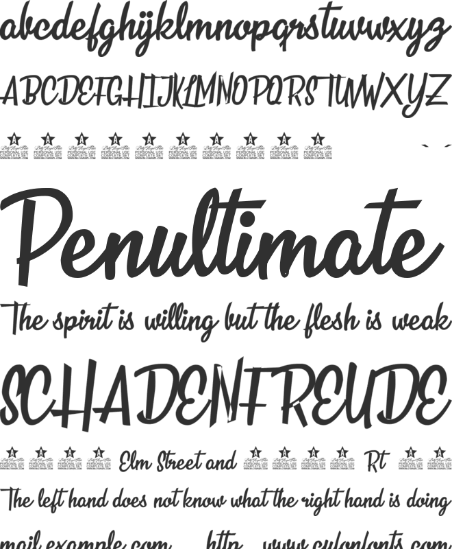 Over the Seas Personal Use font preview