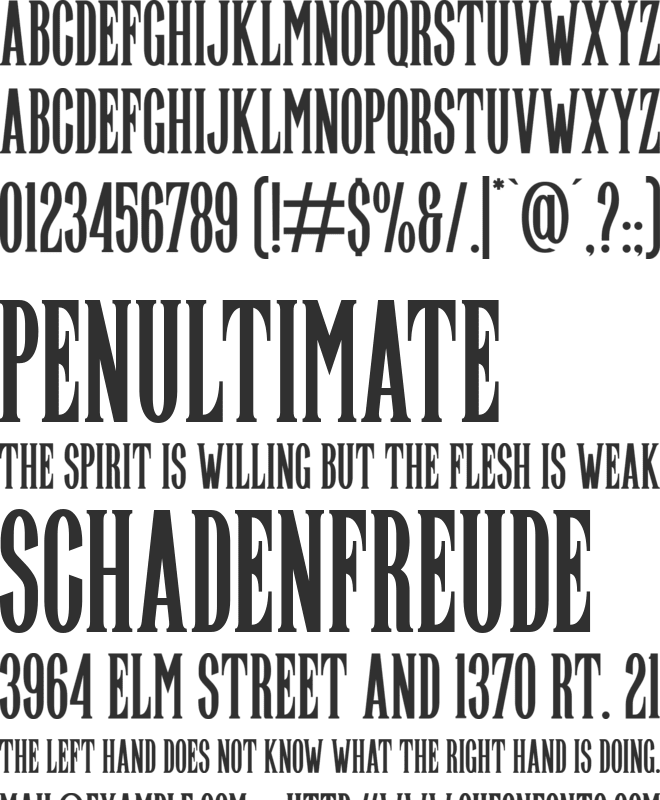 Highwind font preview