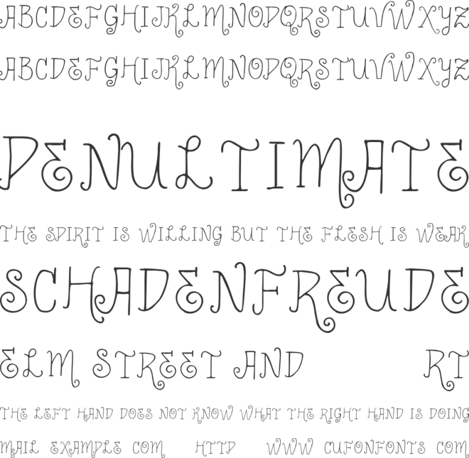 Vtks Cafezito font preview