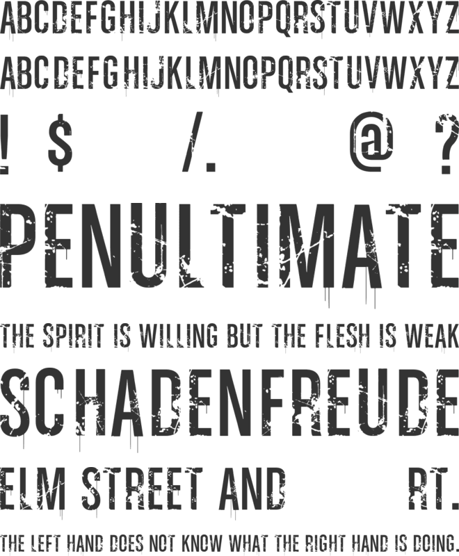 Vtks Ink font preview