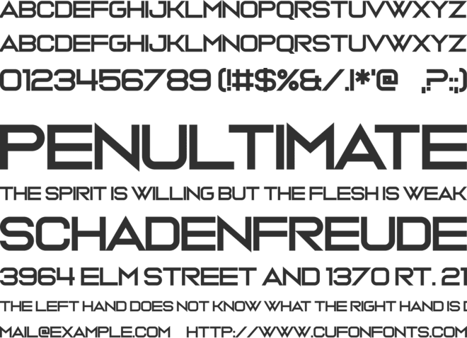 Ava Meridian font preview