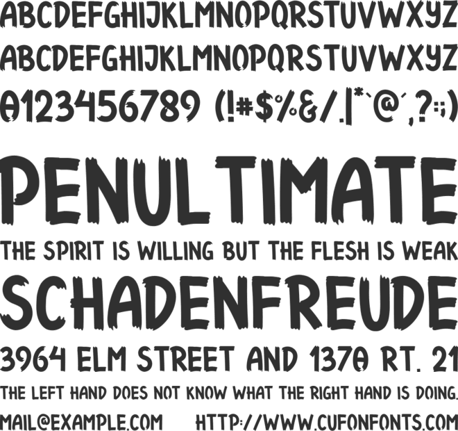 Funbold font preview