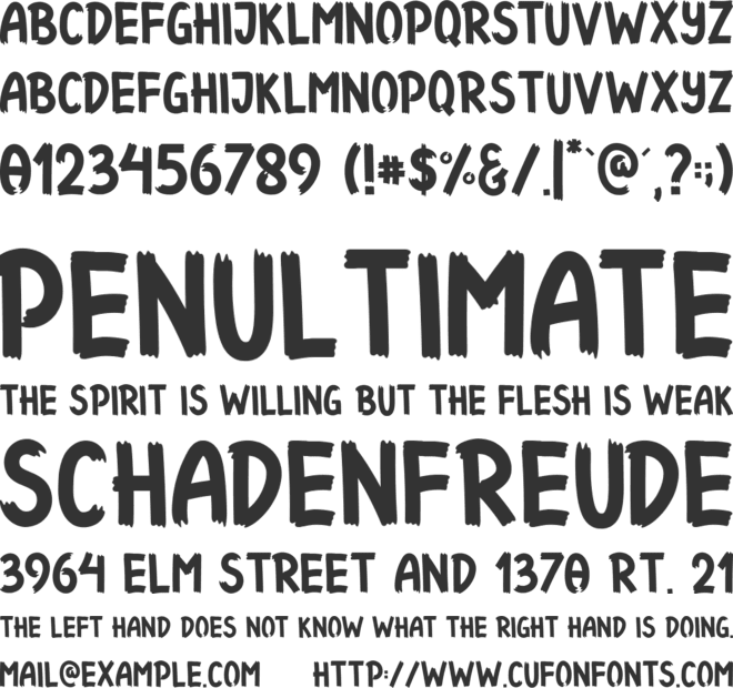 Funbold font preview