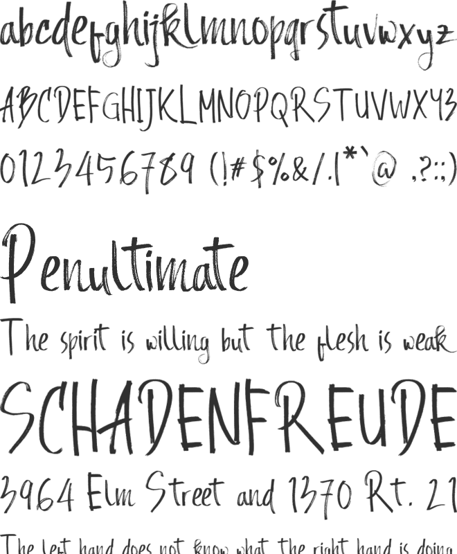 Andecha font preview