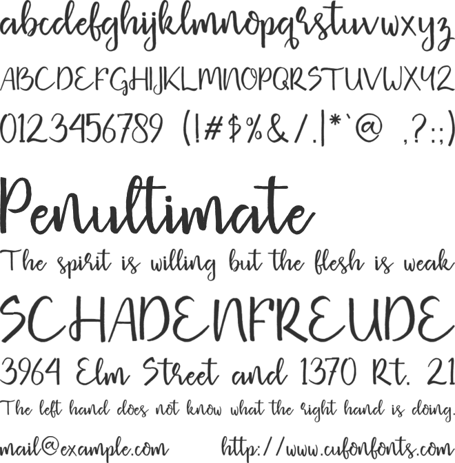Missaki Typeface font preview