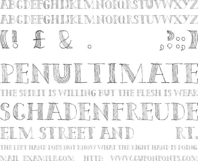 Ursula Capitals font preview