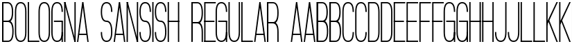 Bologna Sansish Regular font