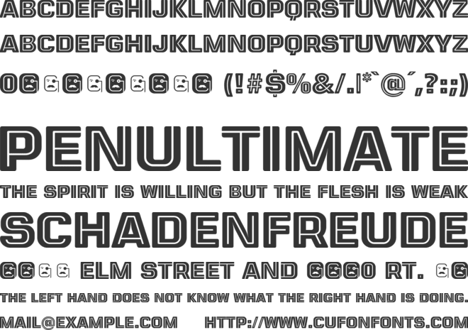 LETRERA CAPS font preview