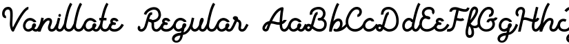 Vanillate Regular font
