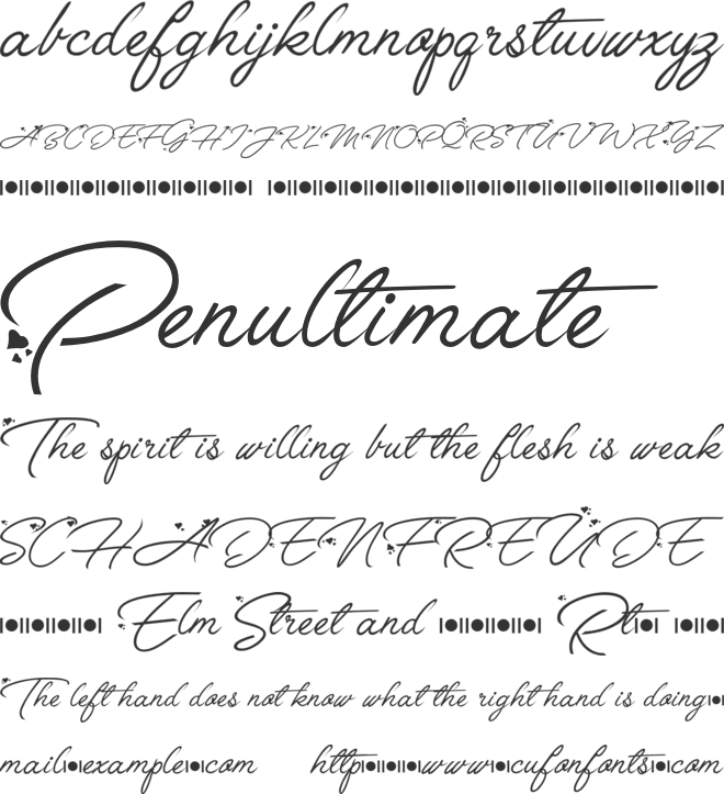 Anggrek font preview