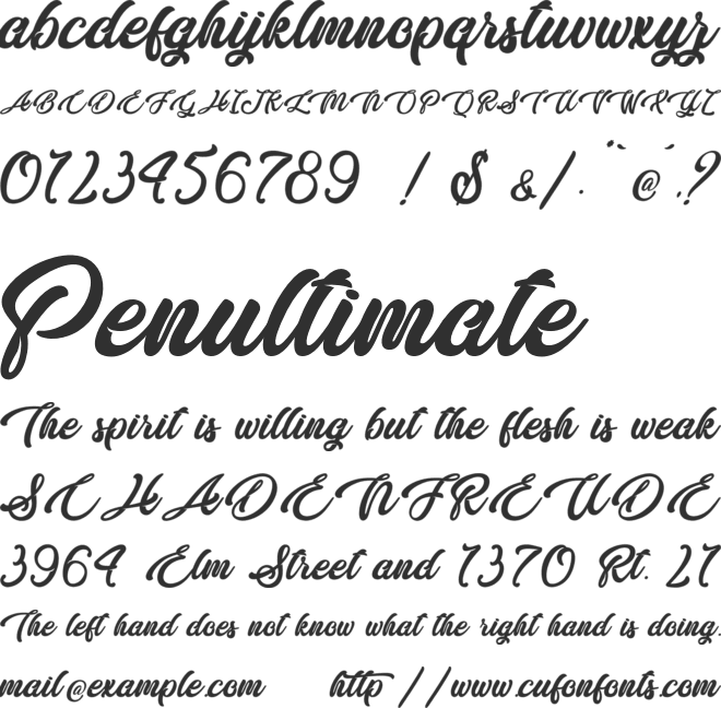 Butterfly Kiss - Personal Use font preview