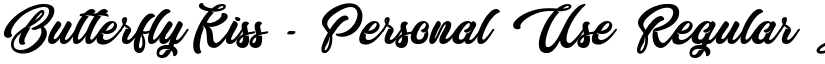 Butterfly Kiss - Personal Use Regular font
