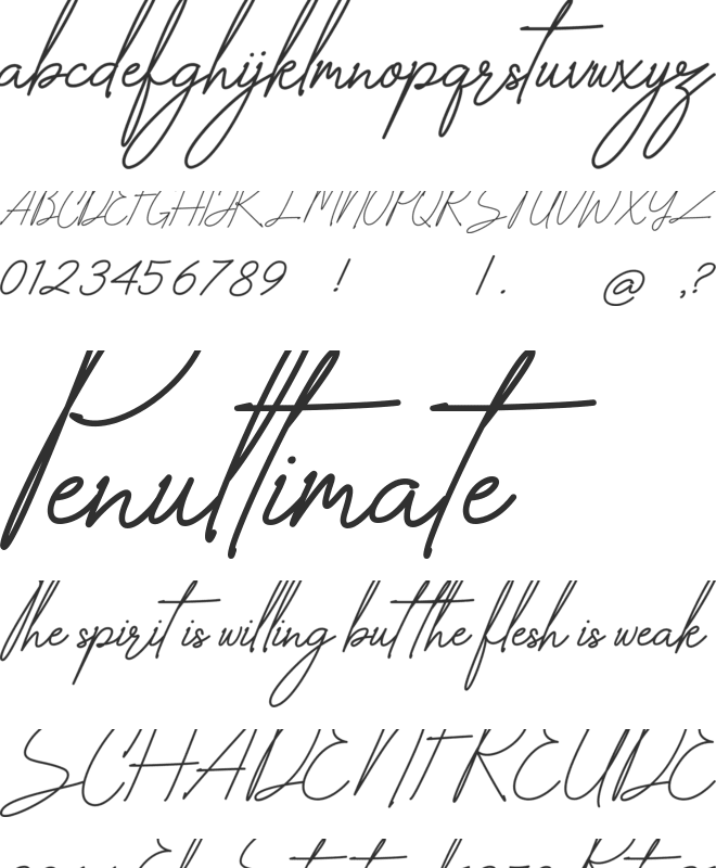 Zhegotte font preview