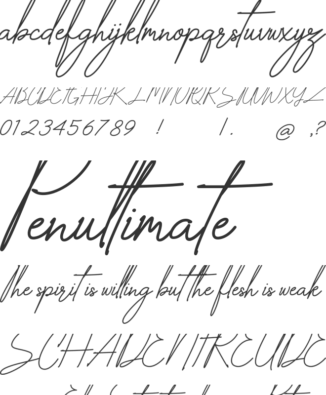 Zhegotte font preview