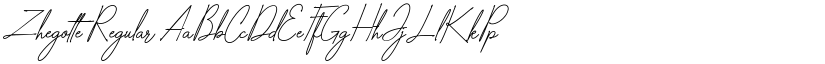 Zhegotte Regular font