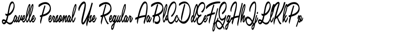 Lavelle Personal Use Regular font