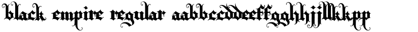 Black Empire Regular font