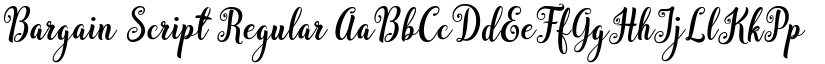 Bargain Script font download