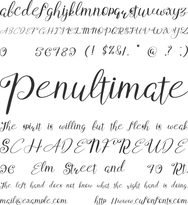 Yumina font preview